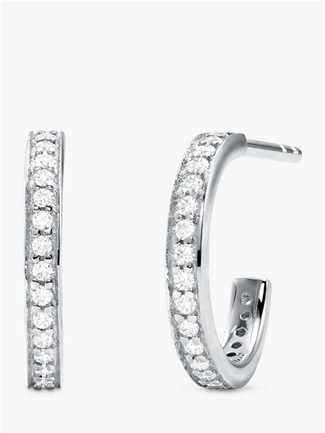 michael kors hoop earrings silver